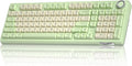 SOLAKAKA KI99 Pro Wireless Mechanical Keyboard Quiet Switch,Hot Swappable Pre-Lubed Switches Silent Keyboard with RGB Backlit,Gasket Structure Computer Gaming Keyboards(GreenWhite, Silent Switch) by SOLAKAKA