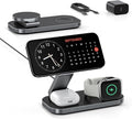 3-in-1 Charging Station for Apple Device, Foldable Magnetic Wireless Fast Charger Stand Compatible with MagSafe for iPhone 17e/17/16/15/14/13/12/Air Series, Apple Watch & AirPods-Black by UnfoldYourWorld