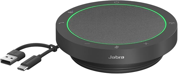 Jabra Speak2 40 Portable Speakerphone with 4 Noise-cancelling Mics, Full-range 50mm Speaker, Wideband Audio and USB A and USB C connections - MS Teams Certified, Works with Other Platforms - Dark Grey - Image 4