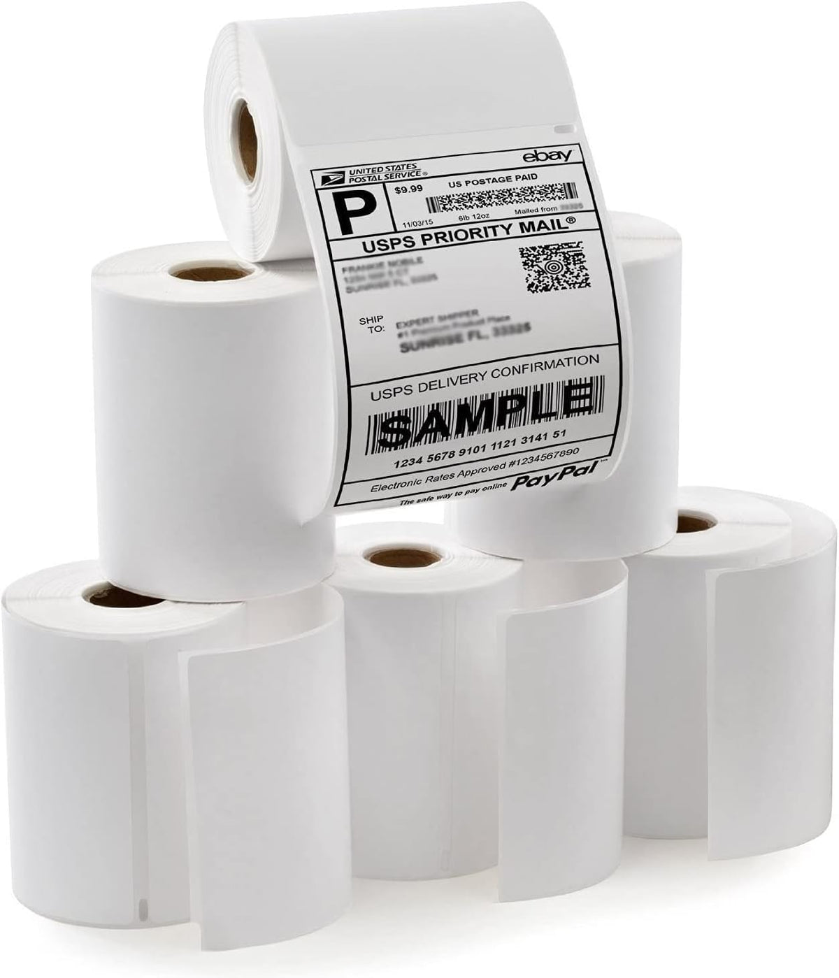 200 Rolls 1744907 Shipping Labels 4"x6" Address Labels for 4XL Printers by SJPACK