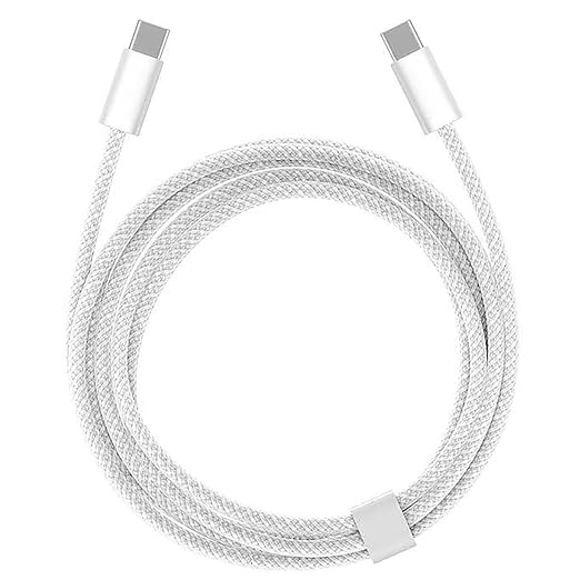 5FT USB C to USB C Woven Cable for iPhone 15/16/17, 16/15 Pro Max, Plus, 17E/16E,Air Car Carplay Charger Cord, AirPods 4,AirPods Pro (2nd/3rd Gen) Fast Charging Cable, iPad Pro/ iPad Air Charger Cable by Abysssea