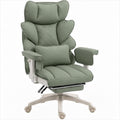 Dowinx Big and Tall Office Chair with Pocket Spring Cushion,High Back Computer Gaming Chairs with Adjustable Armrests,Executive Desk Chairs with Lumbar Support and Footrest,PU-Green by Dowinx