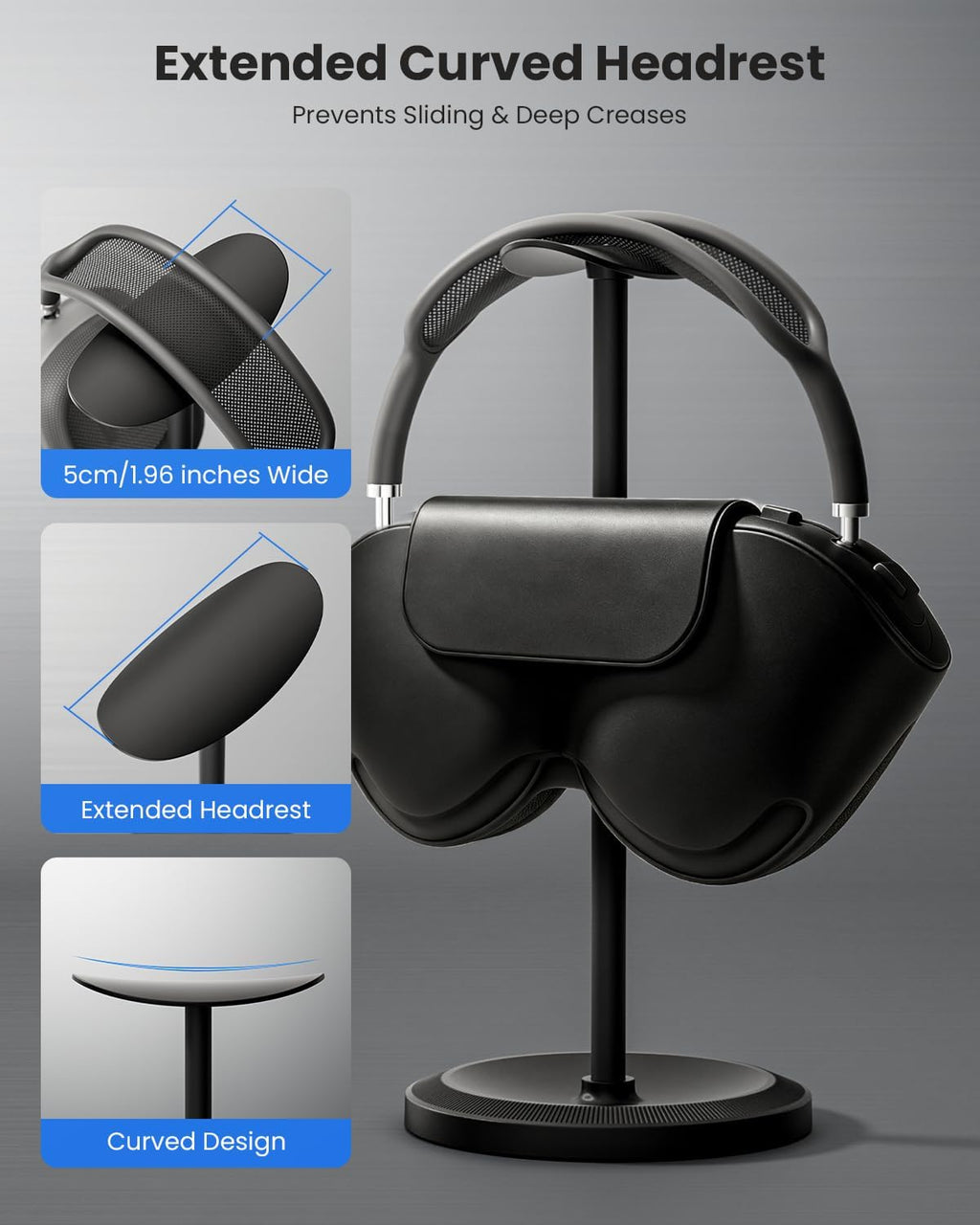 Headphone Stand, Desktop Headset Holder, Black - Image 5