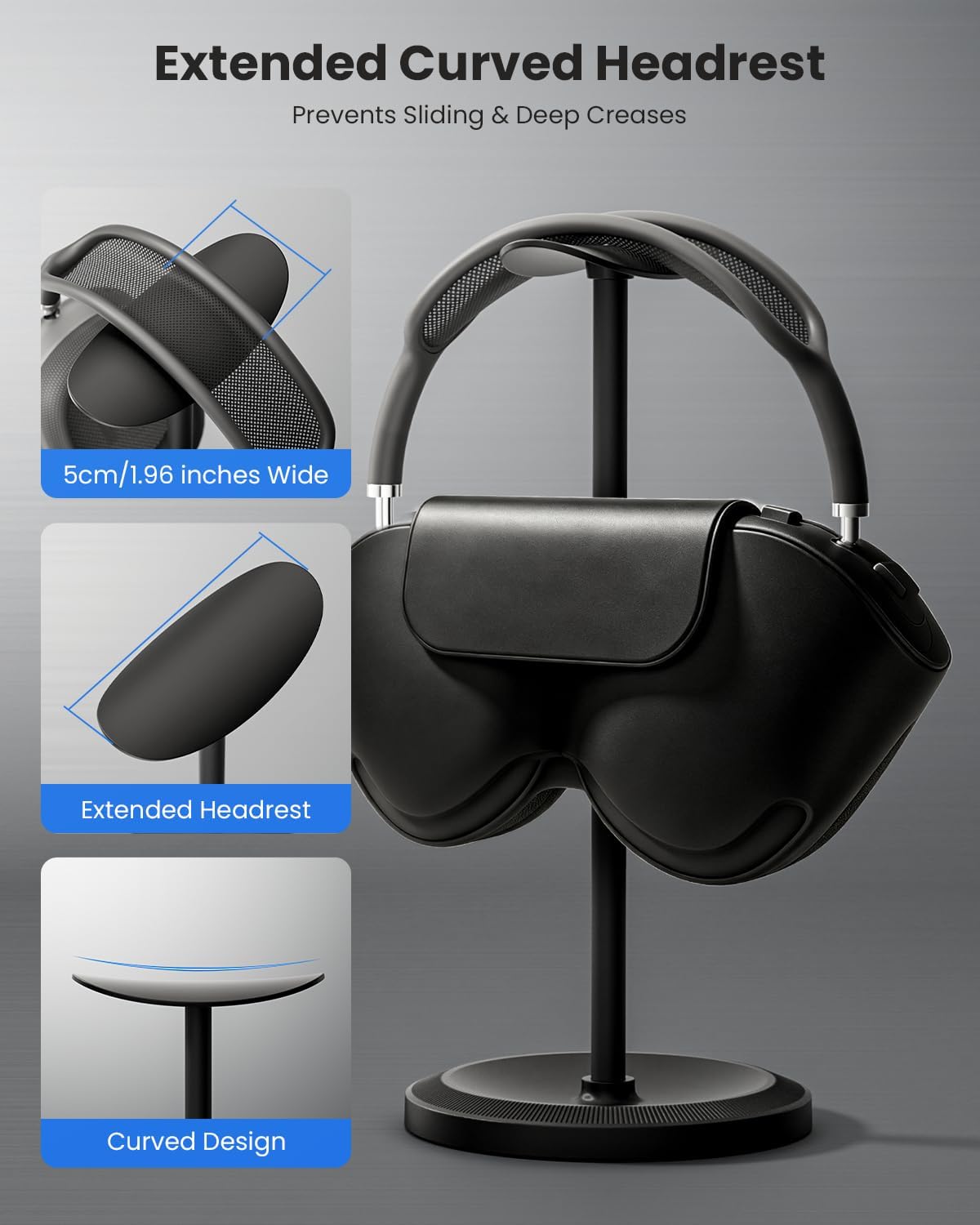 Headphone Stand, Desktop Headset Holder, Black - Image 5