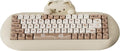 YUNZII C68 Wireless Mechanical Keyboard,65% Layout,Hot Swap,Triple Mode BT5.0/2.4G/Wired, RGB Backlit NKRO,Cute Cat Silicone Ergonomic Design for Win/Mac (Brown, Milk Switch) | Wireless Triple Mode BT5.0/2.4G/Wired, RGB Backlit NKRO, Cute Cat Silicone ... by YUNZIIMECHANICALKEYBOARD