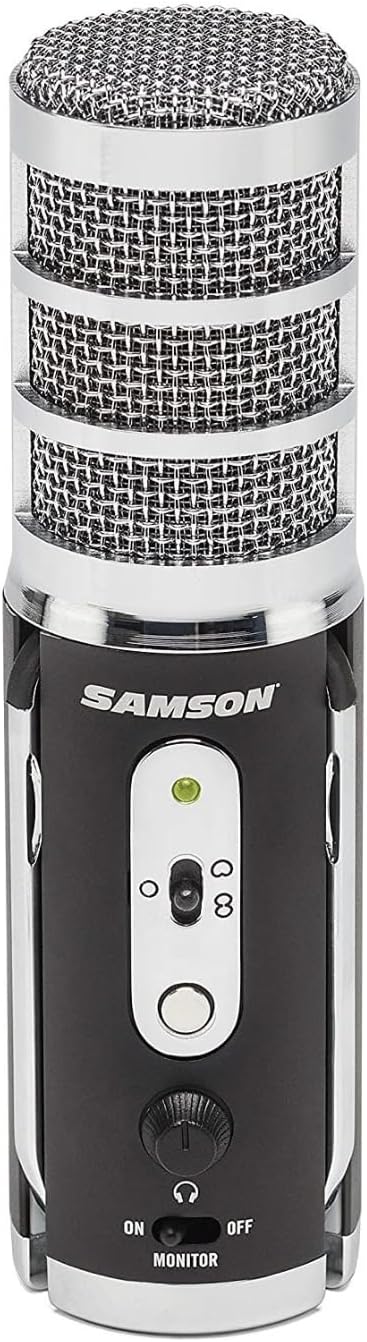 SAMSON Technologies Satellite USB/iOS Condenser Microphone | Dual 16mm condenser capsules with 24-bit/96kHz audio and fold-back legs for streaming, podcasting and recording - Image 4