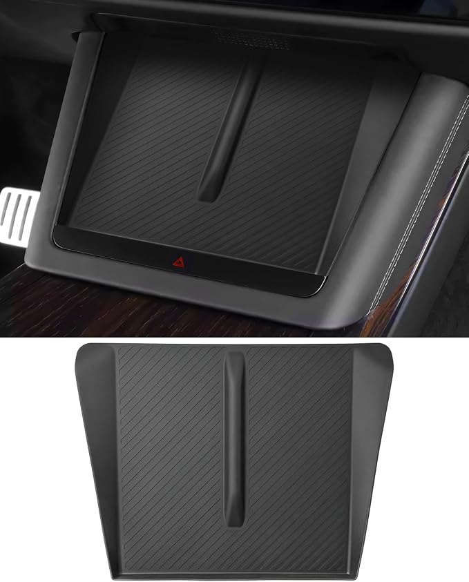 Center Control Wireless Charging Mat, Charger Pad for Tesla Model X/S | Black wireless charging silicone pad,center console wireless charger pad 2024-2026 by KKTR-CAR