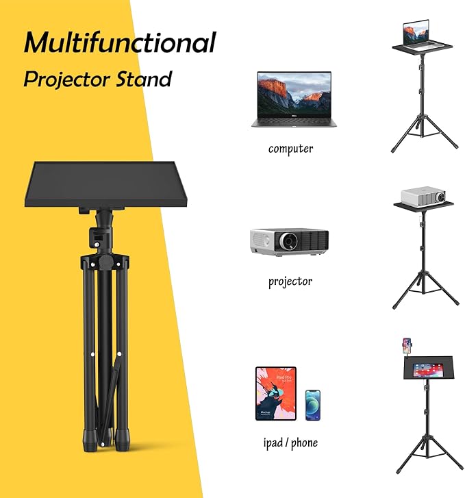 Facilife Projector Stand Tripod - Laptop Tripod Projector Stand Adjustable Height 22 to 47 Inch, Projector Tripod Stand, Tripod for Porjector, Projector Stand for Outdoor Movies - Image 8