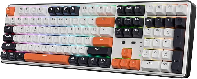 Redragon K689 PRO Wireless 108-Key Gasket RGB Gaming Keyboard, 4 Hotkeys | Extra Shortcut Keys, 0-Delay Tri-Mode, Cushioned Noise Dampening for Creamy Thocky Sound, Unfaded PBT Keycaps, PRO Software by REDRAGON