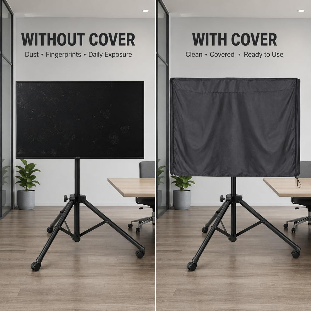 Mobile TV Stand Cover for 45-60 Inch Waterproof Moisture-proof Dust-proof TV Screen Protection Cover Grey - Image 5