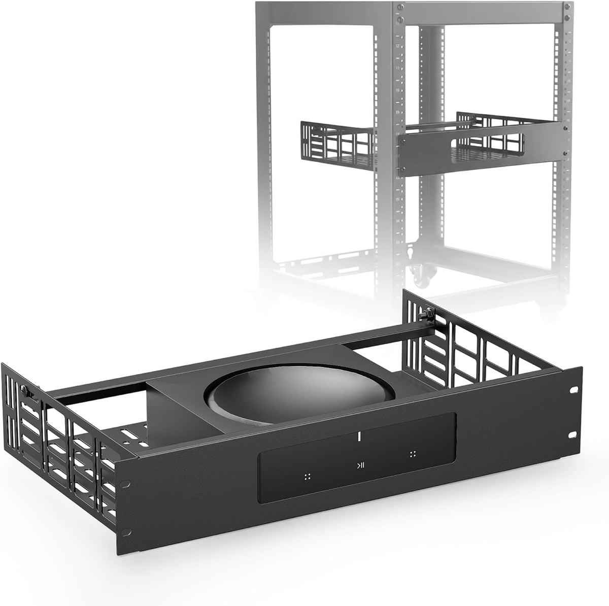 ynVISION.DESIGN 2U Rack Mount Shelf for Sonos Amp, 11" Deep, 1 Amp, 4 Pack by ynVISION.DESIGN