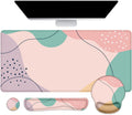 Large Desk Mat, Mouse Pad with Wrist Support, Keyboard Wrist Rest Set by Lateefah