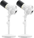 MAONO PD200W Hybrid Wireless Podcast Equipment Bundle for 2 | XLR USB Dynamic Microphone Kit with 2 Desktop Stand, Software, Noise Cancellation, for Co-hosted, Content Creation, White by MAONO