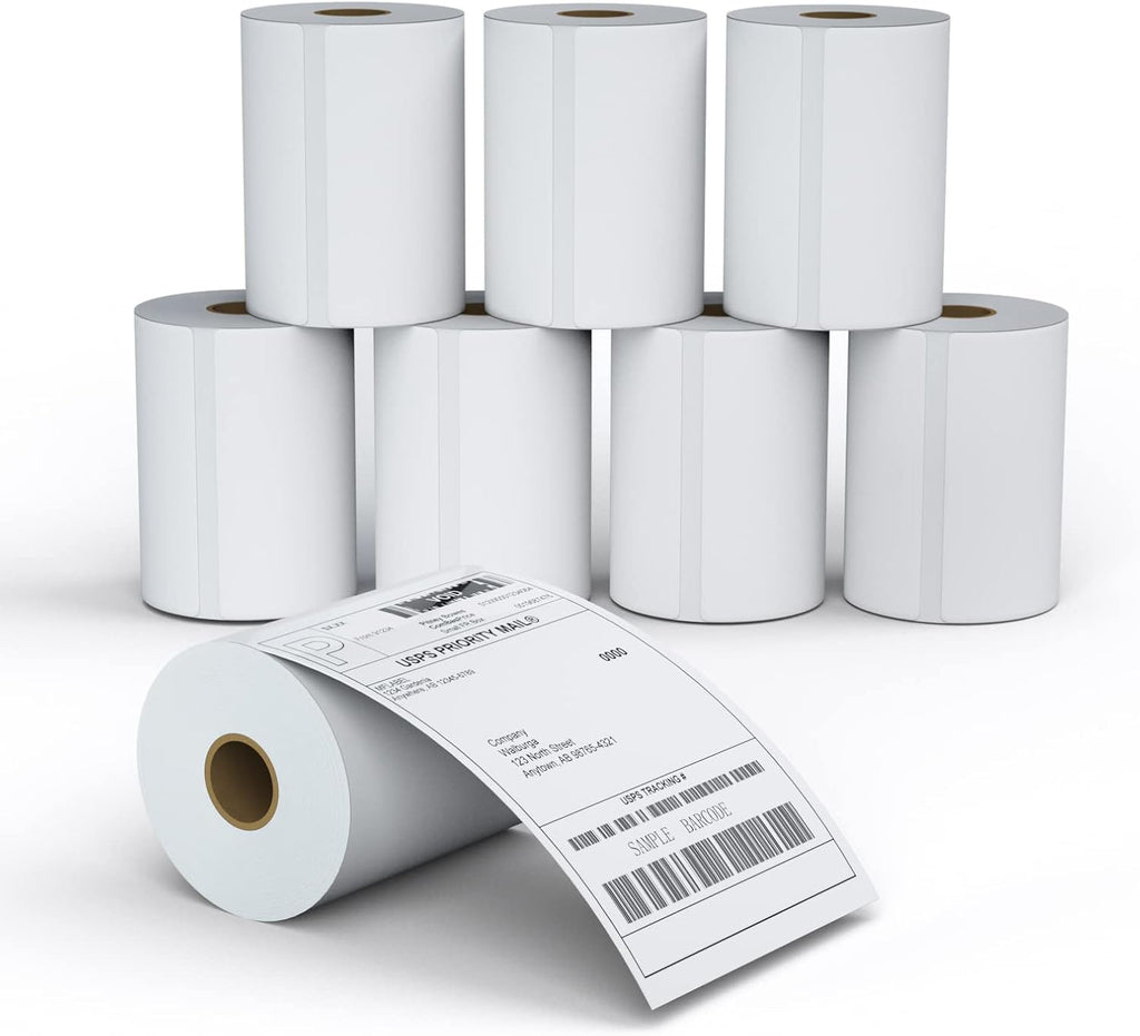 MFLABEL 4x6 Thermal Shipping Labels - 8 Rolls of 250, Perforated & Smudge-Proof Direct Thermal Labels Compatible with Rollo, Zebra, for Amazon UPS FedEx Shopify by MFLABEL