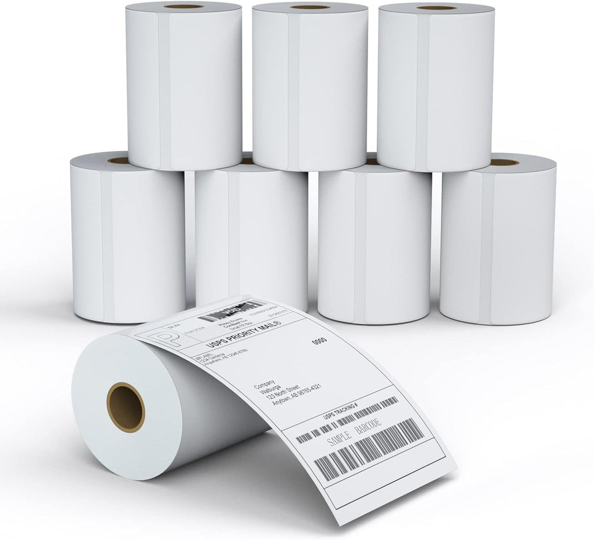 MFLABEL 4x6 Thermal Shipping Labels - 8 Rolls of 250, Perforated & Smudge-Proof Direct Thermal Labels Compatible with Rollo, Zebra, for Amazon UPS FedEx Shopify by MFLABEL