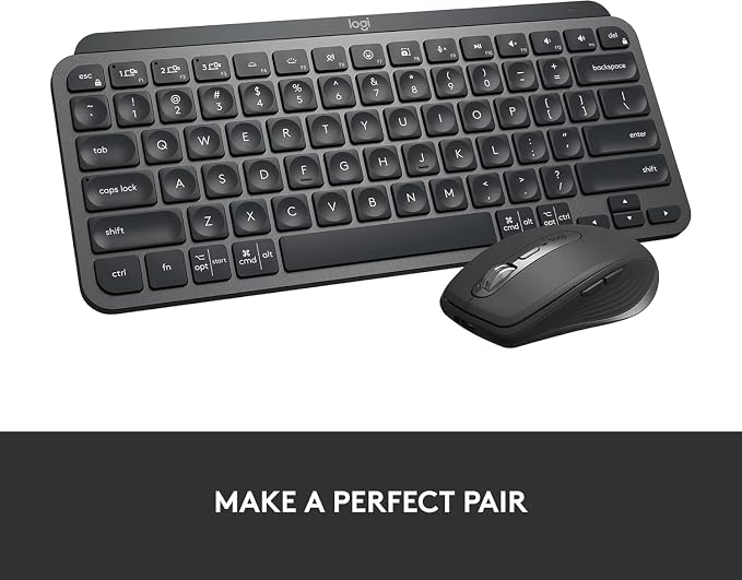Logitech MX Keys Mini Minimalist Wireless Illuminated Keyboard - Graphite | Minimalist, compact, Bluetooth, USB-C, metal build, compatible with Apple macOS, iOS, Windows, Linux, Android - Image 13