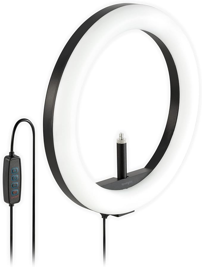 Kensington L1000 Bicolor Ring Light with Webcam Mount for Video Conferencing (K87653WW) by Unknown