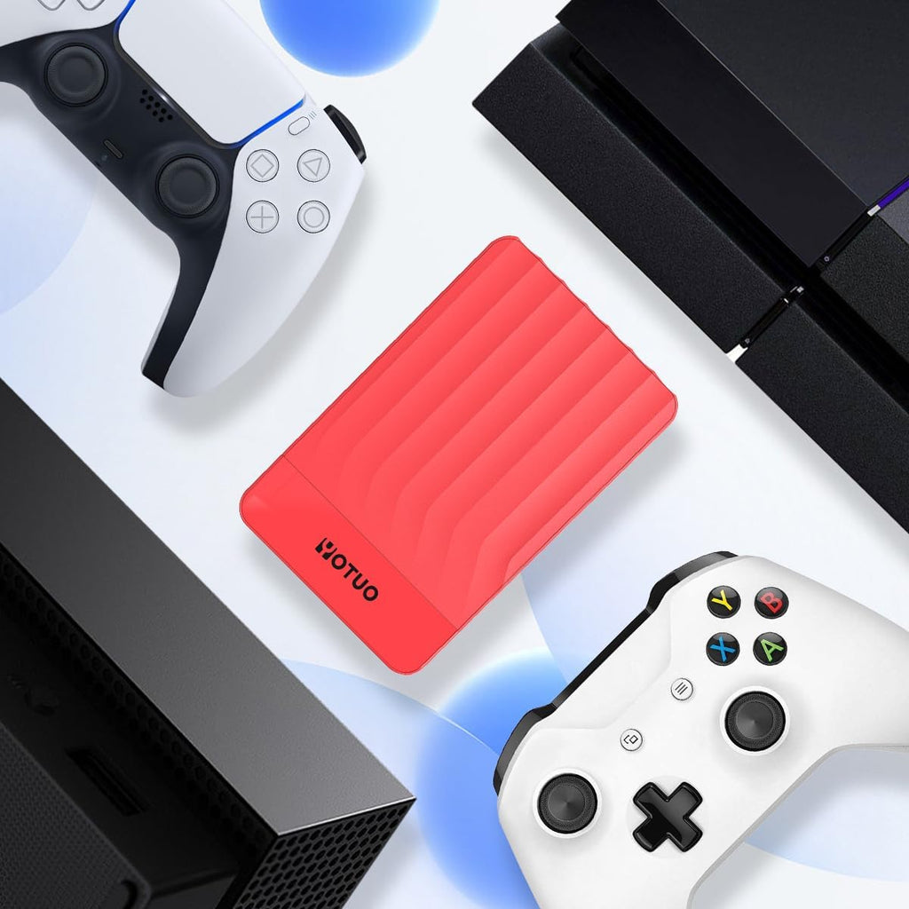 YOTUO 320GB External Hard Drive, Portable Storage Expansion HDD, USB 3.0 & USB-C for PC, Mac, Desktop, Laptop, Smartphone, PS4, Xbox One, Xbox 360, Office & Game, Red - Image 4