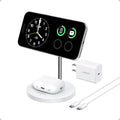 Anker MagGo 2-in-1 MagSafe Compatible Qi2 15W Wireless Charging Stand | Qi2 Certified, Fast Charging, Wireless Charger for iPhone 17, AirPods Pro, and More (White, 40W Adapter Included) by Unknown
