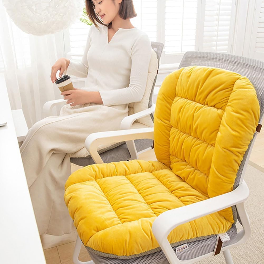 Desk Chair Cushion Soft Seat Cushions with Removable Cover Office Chair Pad Dorm Seat Pad with Back Support Rocking Chair Cushions,90×50cm (Navy) - Image 6