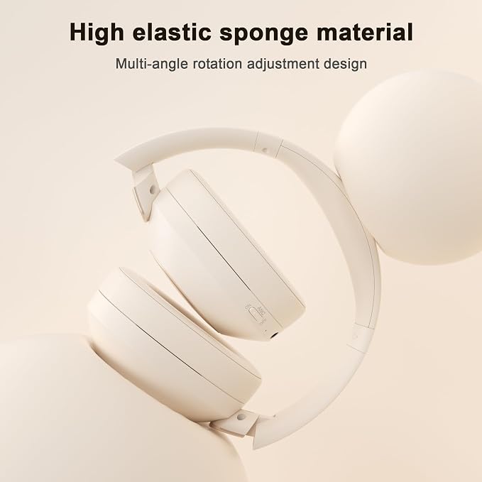 Active Noise Cancelling Headphones, 100H Playtime Headphones Wireless Bluetooth, Bluetooth Headphone with Microphone, Over- Ear Wireless Headphone with Deep Bass for Travel - Image 2