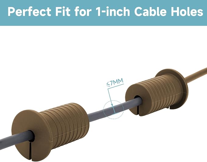 Starlink Cable Routing Kit,Starlink Cable Installation Kit,Starlink Mounting Accessories,2* Grommets, 1" Spade Drill Bit, 5/16" Drill Bit, 15 Wall Clamps,13" Cable Sleeve (Brown) - Image 8