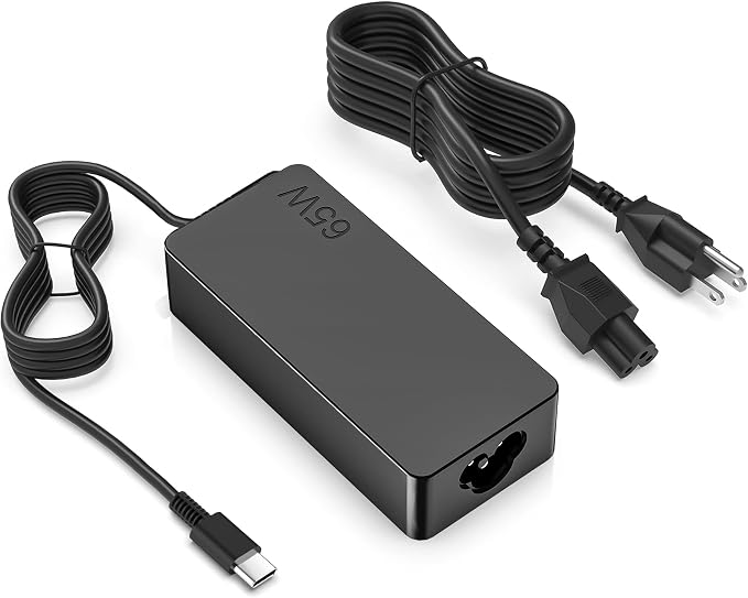 XOUBZ 65W UBS C Laptop Charger Compatible with Lenovo Thinkpad T480S T580S E480 E580 T14 T15 T16 E14 E15 X1 Carboon Yoga 7i 9i C930 C940 Chromebook C330 S330 300e Fast Power Adapter by XOUBZ