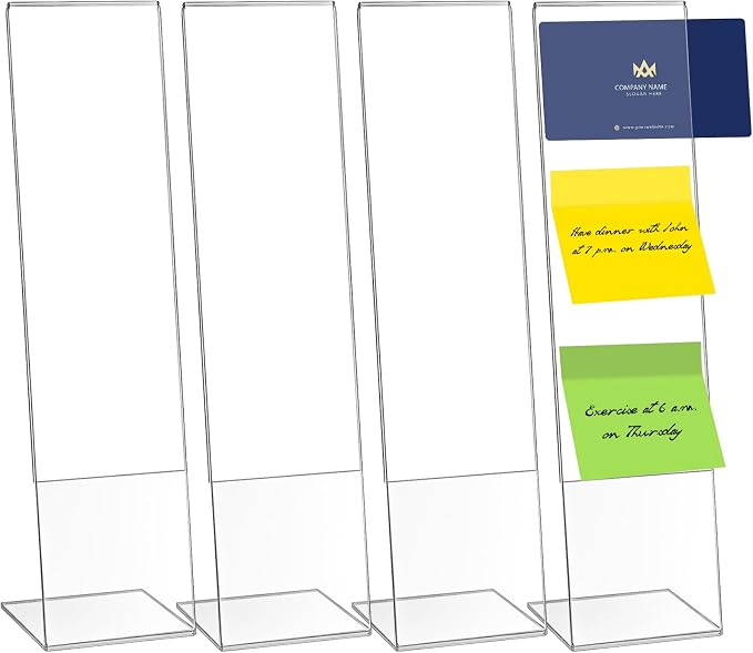 4 Pcs Multifunction Computer Monitor Memo Board, Clear Acrylic Monitor Sticky Note Holder for Office Home Desktop,Office Desk Accessories by Unknown