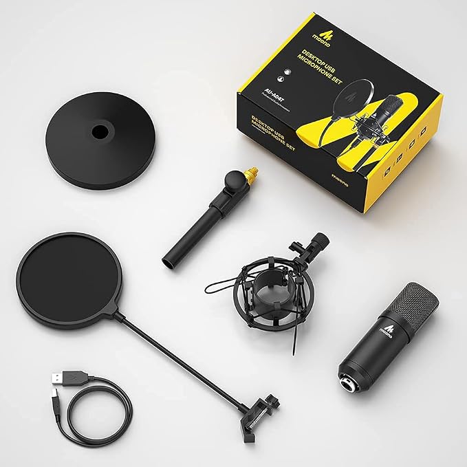 MAONO A04T USB Condenser Microphone Kit, 192kHz/24bit for PC Podcasting | Cardioid, All-metal Body, Plug and Play for Computer, Laptop, Recording, Content Creation, Streaming, YouTube Video, Gaming - Image 6