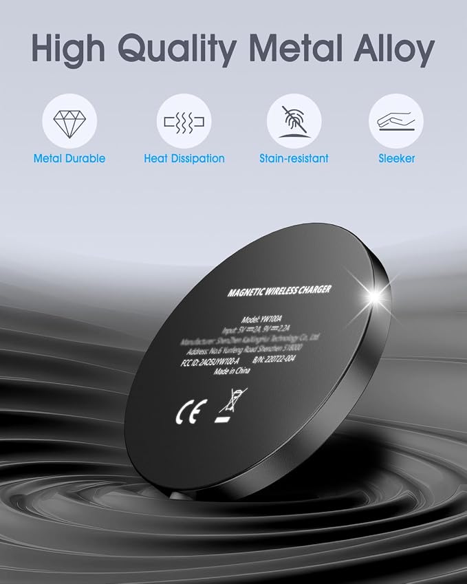 for Apple Mag-Safe Charger 2 Pack, Magnetic Wireless Charger, Black | Made for iPhone 17/17 Pro/17 Pro Max/Air/16 15 14 13 12 Pro Max Plus mini, Charging Pad for Airpods Pro 3 2,Strong Magnet - Image 7