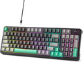 AK96 Mechanical Keyboard Smart Display & Knob, Top Mount 96% Wired Mechanical Keyboard USB-C, Hot Swappable, Software Support, Creamy Sounding, 96 Keys (Black) by Meidosa