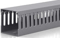 2" H x 2" W Cable Raceway, 33in Under Desk Wire Management Channel, Grey | Slotted Wire Duct, 2Pack, 16.5in Each, Heavy-Duty PVC Cable Management for Server Racks, Network Cables & Electrical Cabinets by ZhiYo