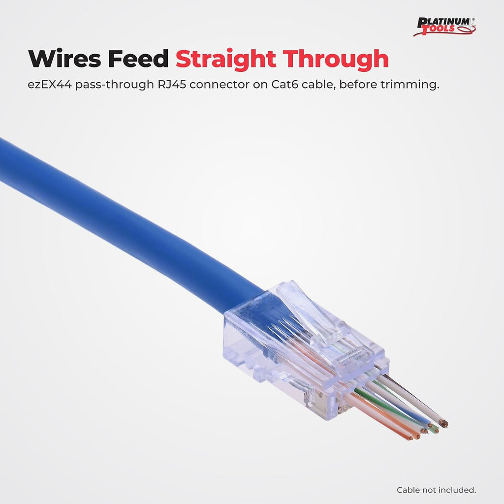 Platinum Tools 202044J ezEX44 Connector for Ethernet Cable Termination, 100 per Jar - Image 5