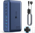 8-Port iPhone Charger Fast Charging 200W with Flat Plug, Braided Power Cord, and On/Off Switch- USB Charging Hub for iPhone, iPad, MacBook and More- 65W C Port Power Adapter for Laptops by lightningofertas