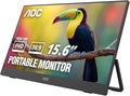 AOC 16" Portable Monitor FHD 60Hz USB-C IPS Ultra Slim Kickstand 16T30 | 1920×1080 Computer Monitor, USB-C 3.2, Mini HDMI, Built-in Speakers, Kickstand, Ultra Slim, VESA Mount, Low Blue Light by AOC