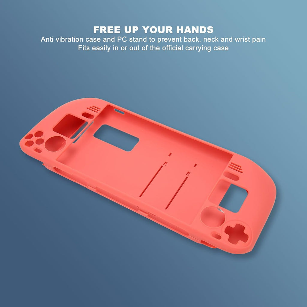 Kickstand Case for Steam Full, Fit, Comfortable Grip with Fingerprint Proof, Compatible with Game Handhelds (Watermelon Red) - Image 5