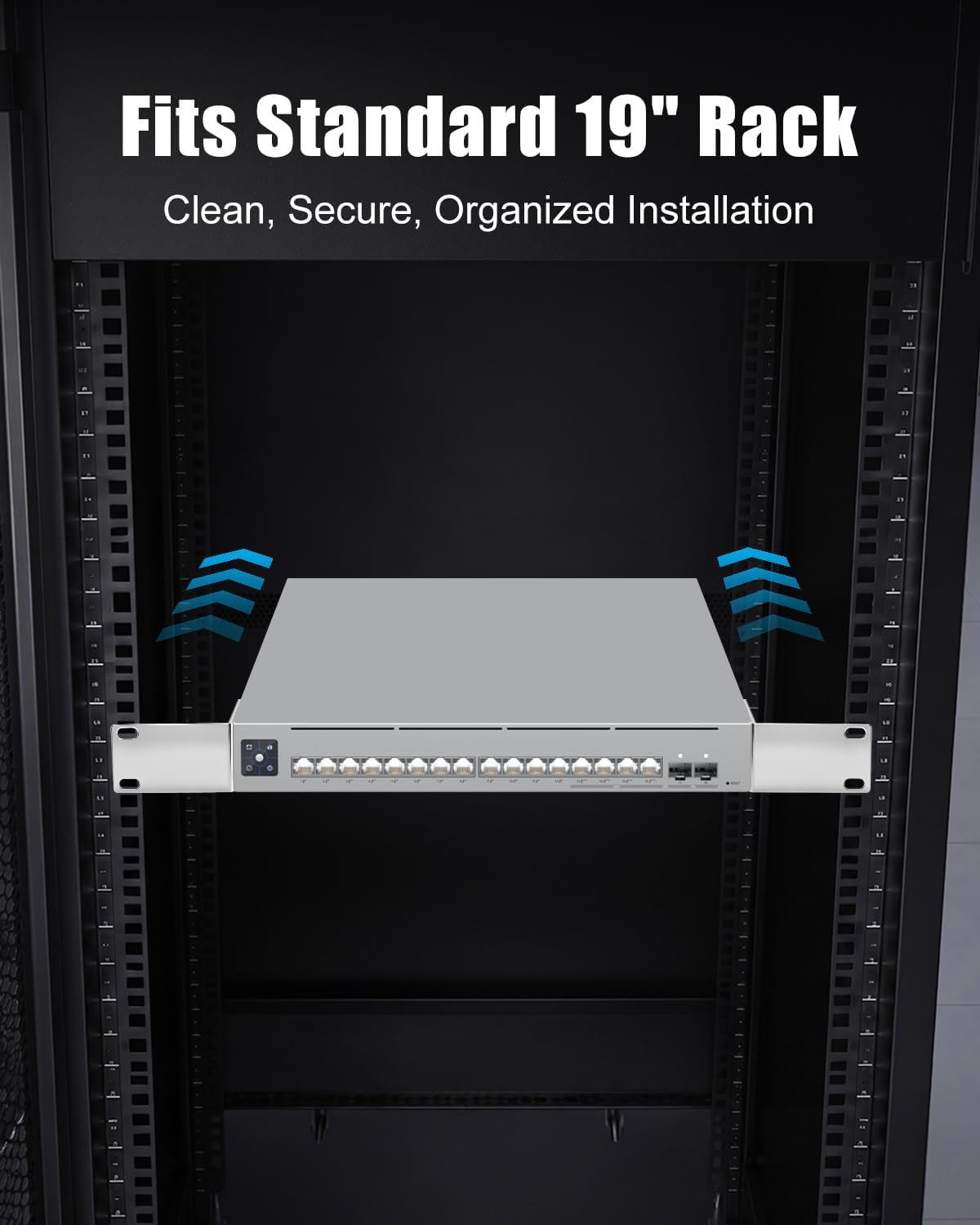 Metal Rack Mount Ears Fits for UniFi Switch Pro Max 16 PoE - Image 4