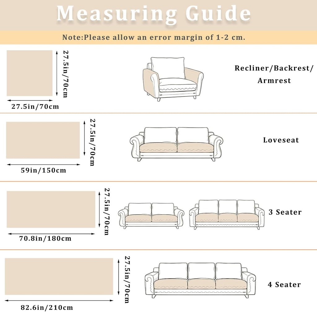 100% Waterproof Fuzzy Couch Cover for Dogs, Washable Non-Slip Pet Couch Covers for Sofa, Soft Thick Furniture Protector Sofa Slipcover Mat for Dogs (Beige, 27.5" x 59") - Image 7