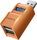 3 Ports USB 3.0 hub, USB Splitter to 2 USB 2.0 Out &1 USB-3.0 Port | Portable USB Adapter for Keyborad, U Disk, Camera, Mouse, Orange USB 3.0 Hub Laptop Accessories(Orange) by FORIDA-Besttecforusbhubdockingstation