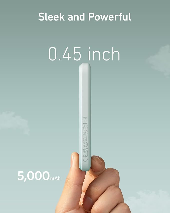 Anker 621 MagGo Power Bank, 5,000mAh Magnetic Portable Charger | Travel Essential Battery Pack with USB-C Cable, Compatible with iPhone 16 / 15 / 14 / 13 / 12 Series - Image 7