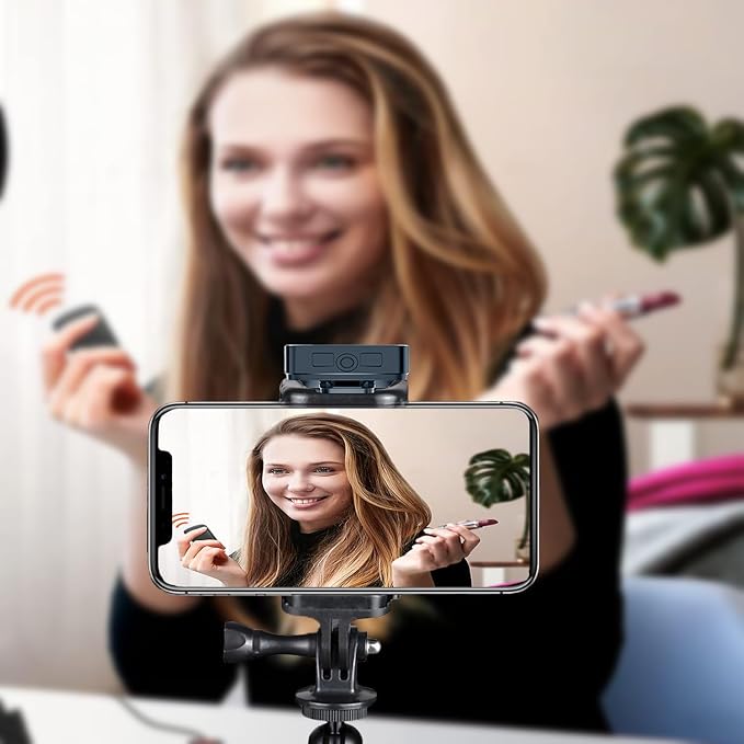 Webcam Stand with Phone Holder, Adjustable Height Desk Camera Mount for Logitech C920 C922 C925e C930e, 1/4" Threaded Desktop Tripod Stand for Live Streaming, Video Conferencing, Online Classes - Image 9