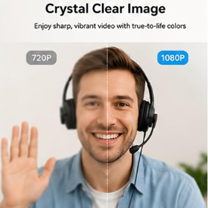 4K Webcam with Microphone for Laptop & Desktop Computer Camera | PDAF autofocus, dual noise-canceling mics & low-light correction. Best usb hd webcam for mac, laptop and smooth streaming. - Image 2