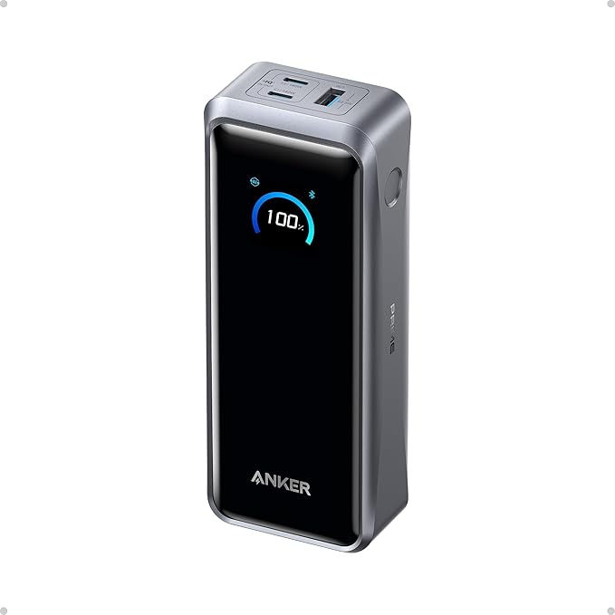 Anker Prime Power Bank, 26,250mAh 300W Fast Charging | 3-Port Portable Charger, Two-Way Charging, TSA-Approved, App Control, for MacBook, iPhone 17 / 16 Series (Base Not Included) by Unknown