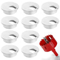 Desk Grommet 2 Inch (50 mm) 10 Pieces, Desk Hole Cover for Cables White, ABS Plastic Grommet Hole Cover with Hole Saw for Wires Cables Through The Countertop by XIOGZAXI by XIOGZAXI