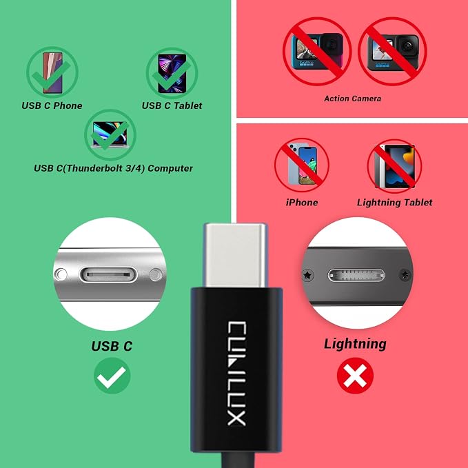 USB C Microphone, Type C Lavalier MIC, External Lapel Clip MIC for iPhone 16/15 Pro Max, iPad Pro 13/12.9/11, iPad Air 13/5th/4th, Samsung S25/S24/S23/S22 Z Fold/Flip 6/5/4 Tab S10/S9/S8, 5 FT - Image 2