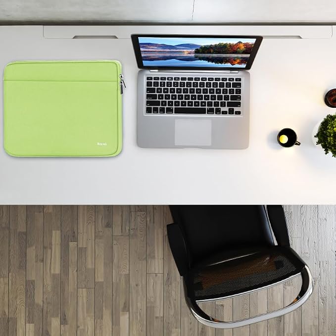 Laptop Sleeve Case 15.6 inch, Shockproof Protective Notebook Cover with Accessory Pocket, Carrying Laptop Bag for HP, ASUS, Dell, Lenovo, Acer, Light Green - Image 6