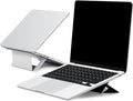 MOFT Laptop Stand for Desk, Adhesive Airflow Laptop Cooling Stand for Heat Dissipation with 2 Adjustable Viewing Angles, Foldable & Portable Computer Stand Compatible with Laptops 11"-16",Misty Cove by MOFT
