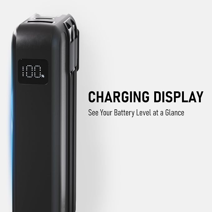 Portable Charger with Wall Plug, 20000mAh Power Bank 22.5W Fast Charging, Built-in Lightning & Type-C Cables for iPhone Samsung Android, 4-in-1 Travel Charger - Image 6