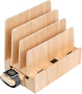 MobileVision Slim Bamboo Charging Station & Compatible Adapter for Apple Watch Multi Device Organizer, Smartphones, Tablets, Laptops & More by MobileVision