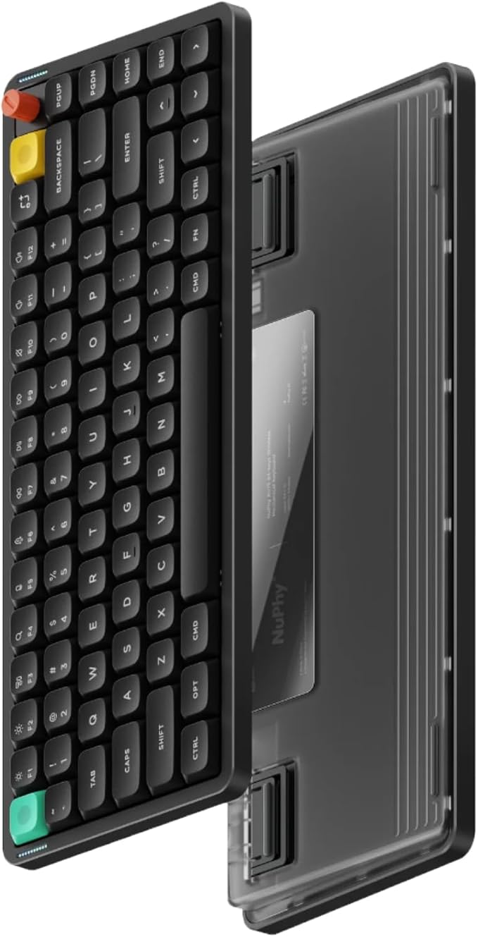 nuphy Air75 V3 Mechanical Keyboard with Knob, Black-Blush Nano Switches | 75% Low Profile keyboard, Hot-Swap, for Mac/Windows, Support Bluetooth/2.4GHz/USB-C,Silent keyboards, Wireless, RGB Backlit - Image 8